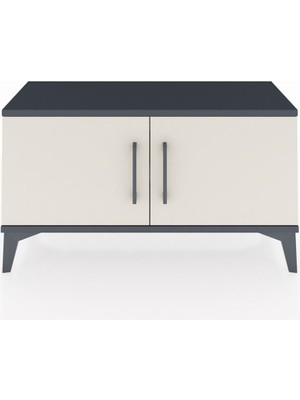 Arges Şifonyer Tek Raflı 2 Kapaklı 88X30X48 Antrasit-Aytaşı