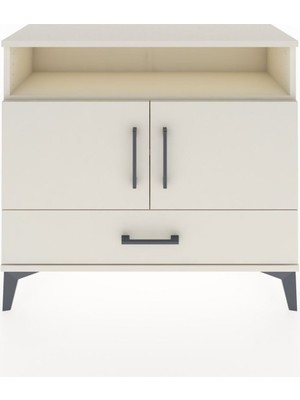 Arges Şifonyer 3 Raflı Tek Çekmeceli 2 Kapaklı 88X30X80 Aytaşı-Aytaşı