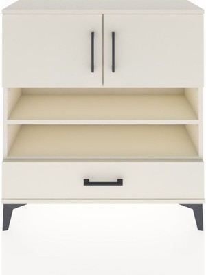 Arges Şifonyer 4 Raflı Tek Çekmeceli 2 Kapaklı 88X30X96 Aytaşı-Aytaşı
