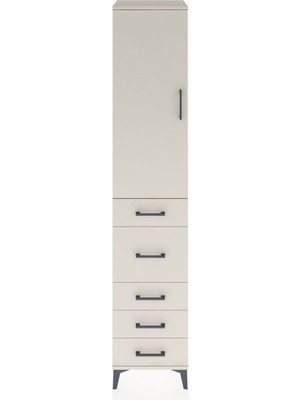 Hyperion Dolap 2 Raflı 5 Çekmeceli Tek Askılı 44X44X221 Aytaşı-Aytaşı