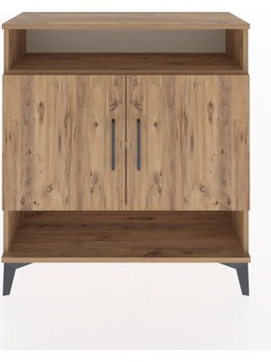 Arges Şifonyer 3 Raflı 2 Kapaklı 88X30X96 Çam-Çam