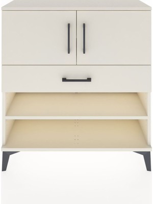 Arges Şifonyer 3 Raflı Tek Çekmeceli 2 Kapaklı 88X30X96 Aytaşı-Aytaşı