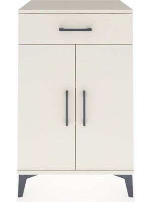 Hyperion Komodin 2 Raflı Tek Çekmeceli 2 Kapaklı 60X44X96 Aytaşı-Aytaşı