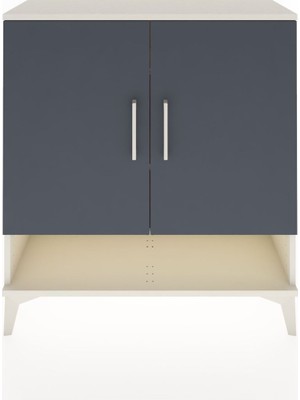 Arges Şifonyer 3 Raflı 2 Kapaklı 88X30X96 Aytaşı-Antrasit