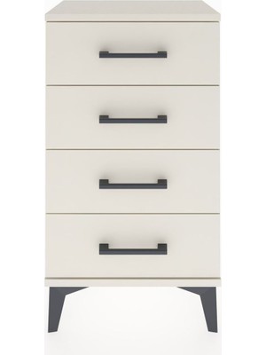 Arges Komodin 4 Çekmeceli 44X30X80 Aytaşı-Aytaşı