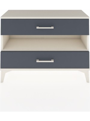 Arges Şifonyer Tek Raflı 2 Çekmeceli 88X30X64 Aytaşı-Antrasit