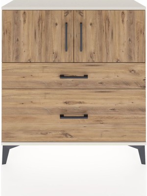 Arges Şifonyer 2 Raflı 2 Çekmeceli 2 Kapaklı 88X30X96 Aytaşı-Çam