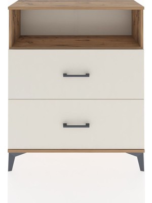Arges Şifonyer Tek Raflı 2 Çekmeceli 88X30X106 Çam-Aytaşı