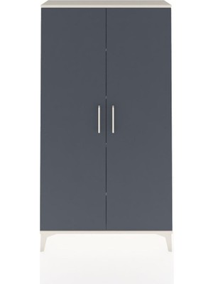 Arges Dolap 4 Raflı 2 Kapaklı 88X30X163 Aytaşı-Antrasit