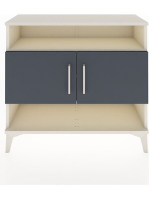 Arges Şifonyer 3 Raflı 2 Kapaklı 88X30X80 Aytaşı-Antrasit