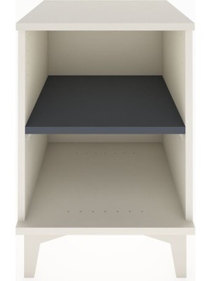 Hyperion Komodin Tek Raflı 44X44X64 Aytaşı-Antrasit