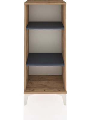 Arges Komodin 2 Raflı 44X30X106 Çam-Antrasit