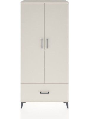 Hyperion Dolap 3 Raflı Tek Çekmeceli Tek Askılı 88X44X195 Aytaşı-Aytaşı