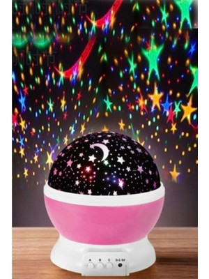 Renkli 8 Modlu Kendi Kendine Dönen Gece Lambası, Bebek ve Çocuk Odası Için Ideal Işık