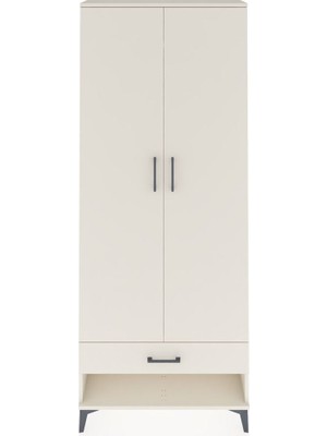 Arges Dolap 2 Raflı Tek Çekmeceli Tek Askılı 88X30X221 Aytaşı-Aytaşı