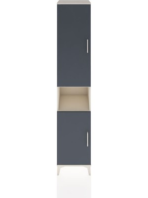 Hyperion Dolap 5 Raflı 2 Kapaklı 44X44X221 Aytaşı-Antrasit