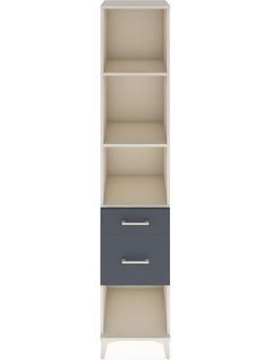 Hyperion Dolap 3 Raflı 2 Çekmeceli 44X44X221 Aytaşı-Antrasit
