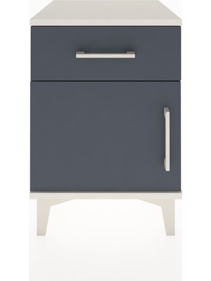 Hyperion Komodin Tek Çekmeceli Tek Kapaklı 44X44X64 Aytaşı-Antrasit