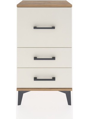 Arges Komodin 3 Çekmeceli 44X30X80 Çam-Aytaşı