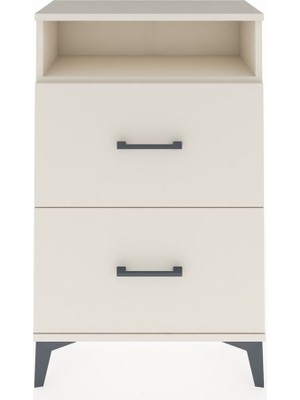 Arges Komodin Tek Raflı 2 Çekmeceli 60X30X96 Aytaşı-Aytaşı