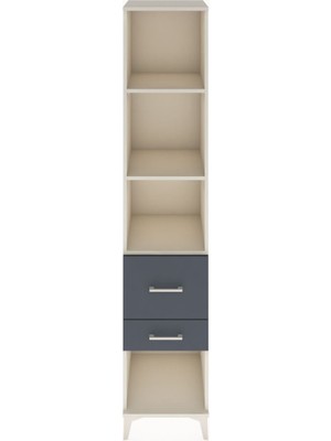 Hyperion Dolap 3 Raflı 2 Çekmeceli 44X44X221 Aytaşı-Antrasit