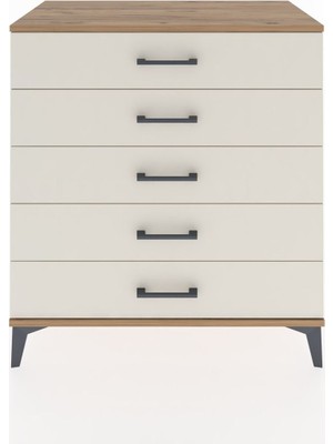 Hyperion Şifonyer 5 Çekmeceli 88X44X96 Çam-Aytaşı