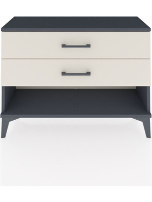 Arges Şifonyer 2 Çekmeceli 88X30X64 Antrasit-Aytaşı