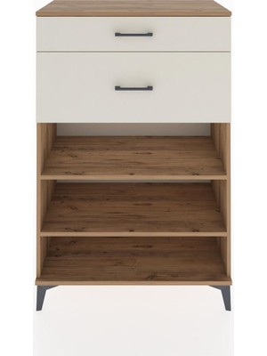 Hyperion Dolap 2 Raflı 2 Çekmeceli 88X44X134 Çam-Aytaşı