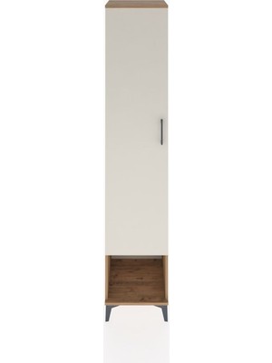 Hyperion Dolap 3 Raflı Tek Kapaklı Tek Askılı 44X44X221 Çam-Aytaşı