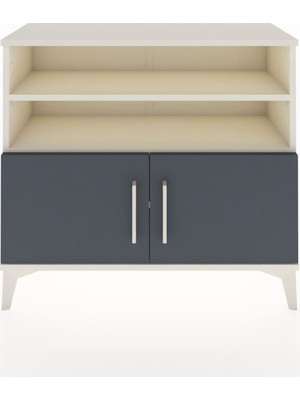 Arges Şifonyer 3 Raflı 2 Kapaklı 88X30X80 Aytaşı-Antrasit