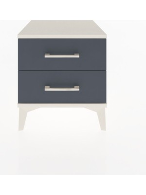 Hyperion Komodin 2 Çekmeceli 44X44X48 Aytaşı-Antrasit