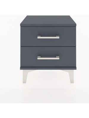 Arges Komodin 2 Çekmeceli 44X30X48 Antrasit-Antrasit