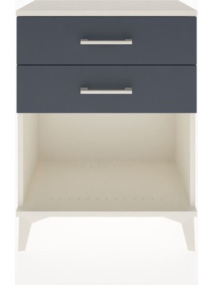 Arges Komodin 2 Çekmeceli 60X30X80 Aytaşı-Antrasit