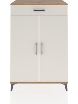 Hyperion Dolap 2 Raflı Tek Çekmeceli 2 Kapaklı 88X44X134 Çam-Aytaşı