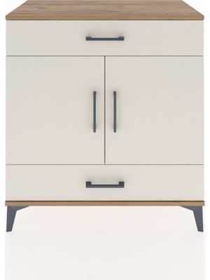 Hyperion Şifonyer 2 Çekmeceli 2 Kapaklı 88X44X96 Çam-Aytaşı