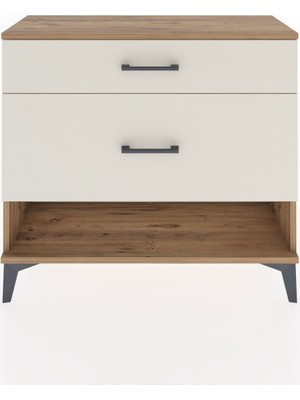 Arges Şifonyer 2 Çekmeceli 88X30X80 Çam-Aytaşı