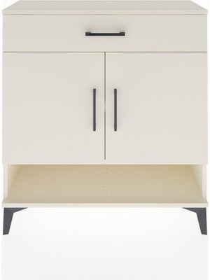 Arges Şifonyer 2 Raflı Tek Çekmeceli 2 Kapaklı 88X30X96 Aytaşı-Aytaşı