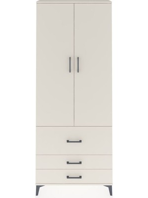 Arges Dolap 2 Raflı 3 Çekmeceli Tek Askılı 88X30X221 Aytaşı-Aytaşı