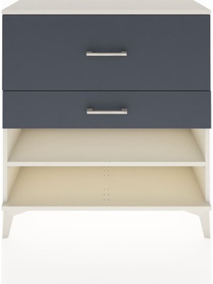 Arges Şifonyer Tek Raflı 2 Çekmeceli 88X30X96 Aytaşı-Antrasit