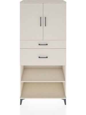 Hyperion Dolap 4 Raflı 2 Çekmeceli 2 Kapaklı 88X44X195 Aytaşı-Aytaşı