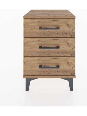 Hyperion Komodin 3 Çekmeceli 44X44X64 Çam-Çam