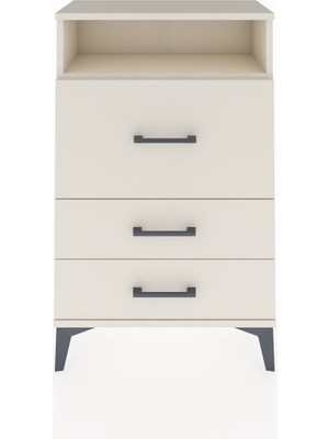 Arges Komodin Tek Raflı 3 Çekmeceli 60X30X96 Aytaşı-Aytaşı