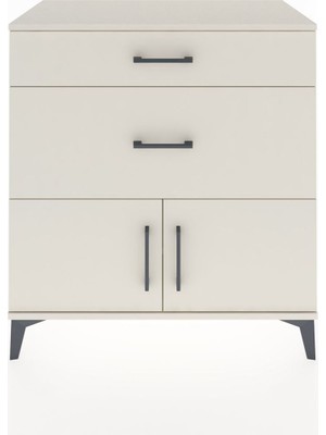 Hyperion Şifonyer Tek Raflı 2 Çekmeceli 2 Kapaklı 88X44X96 Aytaşı-Aytaşı