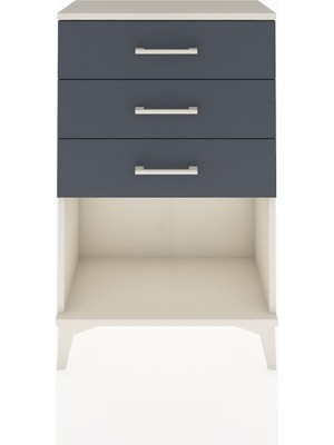 Arges Komodin 3 Çekmeceli 60X30X96 Aytaşı-Antrasit