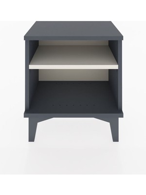 Arges Komodin Tek Raflı 44X30X48 Antrasit-Antrasit