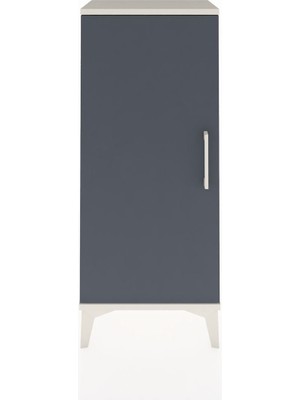 Arges Komodin 2 Raflı Tek Kapaklı 44X30X106 Aytaşı-Antrasit