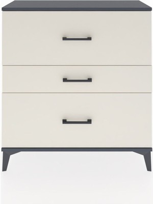 Arges Şifonyer 3 Çekmeceli 88X30X96 Antrasit-Aytaşı