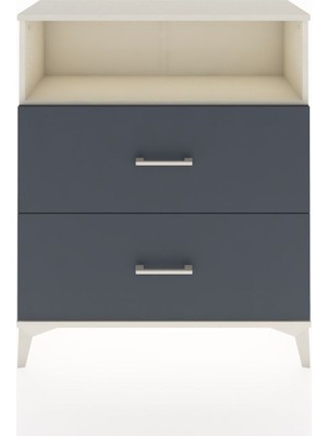 Arges Şifonyer Tek Raflı 2 Çekmeceli 88X30X106 Aytaşı-Antrasit