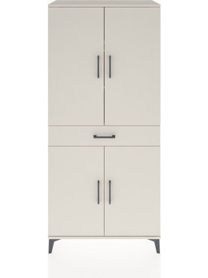 Hyperion Dolap 4 Raflı Tek Çekmeceli 4 Kapaklı 88X44X195 Aytaşı-Aytaşı