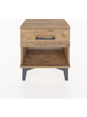 Arges Komodin Tek Çekmeceli 44X30X48 Çam-Çam